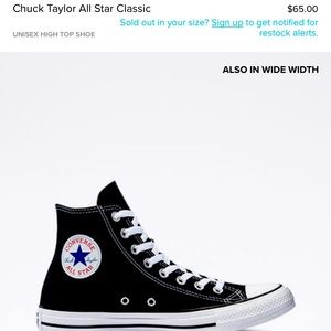 Chuck Taylor All Star Classic- Unisex High Top Converse